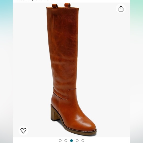 Free People Tabby Tall Boot Tuscan Tan New 7.5. Leather - Picture 8 of 14